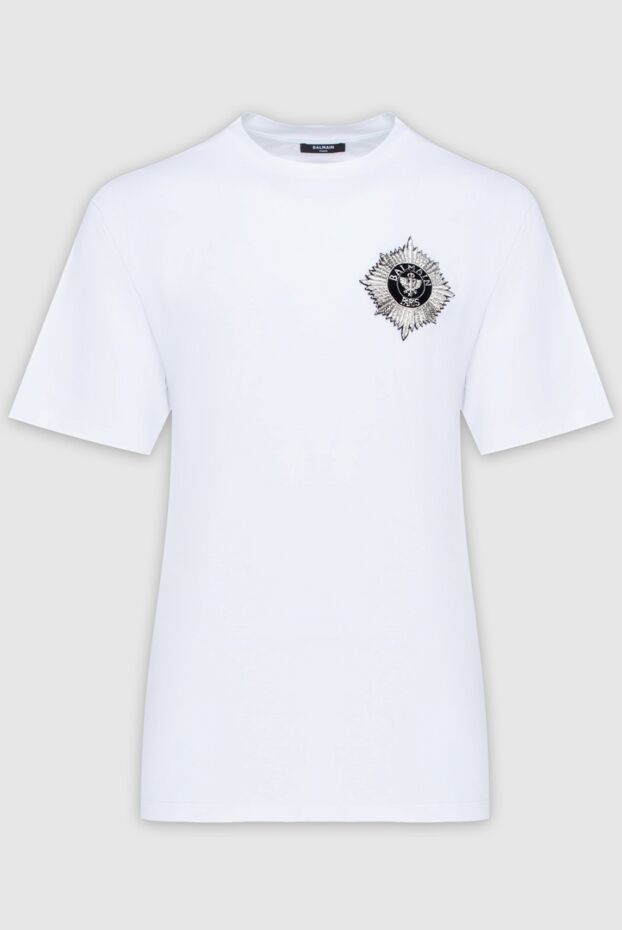 Balmain man white cotton t-shirt for men buy with prices and photos 171523 - photo 1