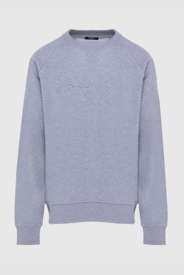 Balmain man gray cotton sweatshirt for men buy with prices and photos 171527 - photo 1