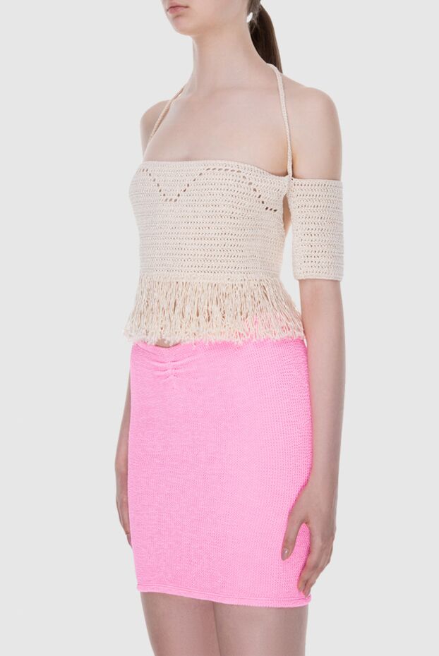 Magda Butrym beige cotton and viscose top for women 171582 - photo 3