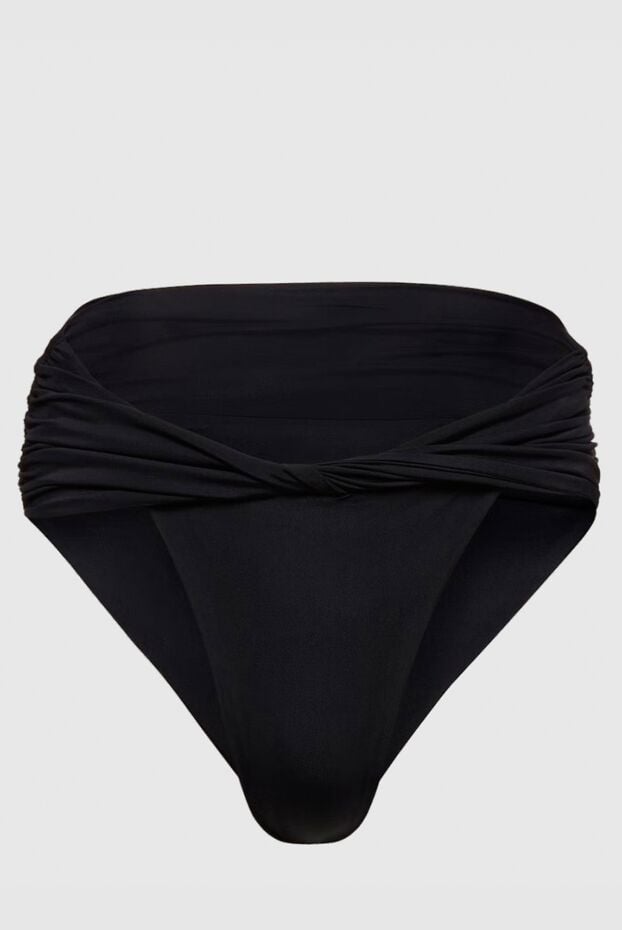 Magda Butrym black high waist bikini bottom with draped waistband 171583 - photo 1
