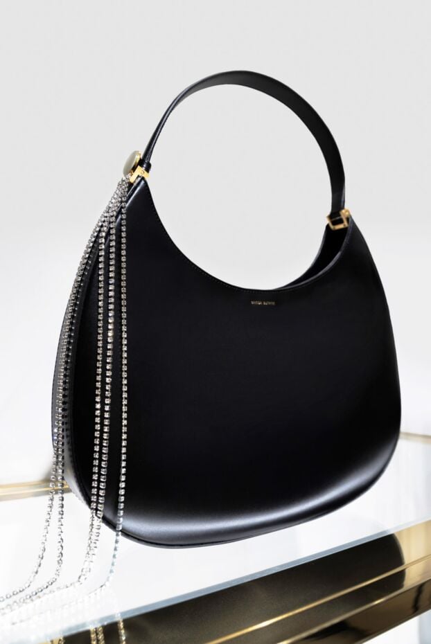 Magda Butrym women's black leather clutch bag with logo 171599 - photo 2
