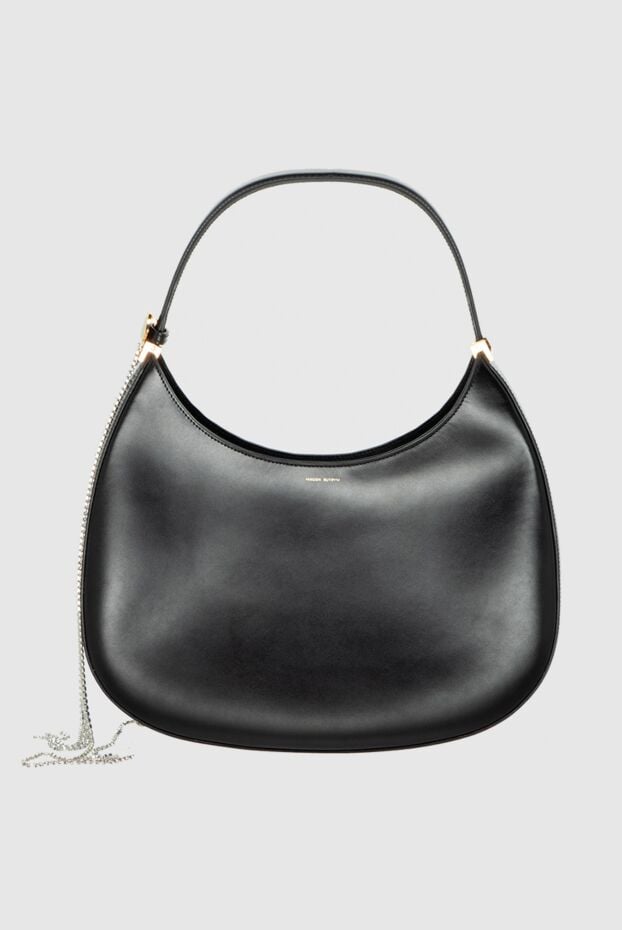Magda Butrym women's black leather clutch bag with logo 171599 - photo 1