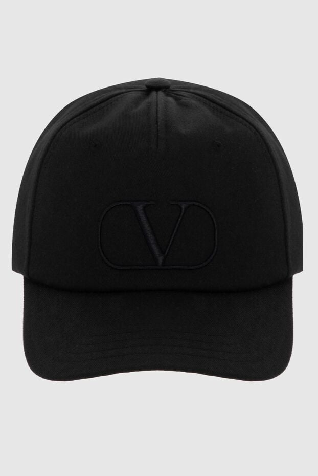 Valentino black cotton cap with embossed brand emblem 171627 - photo 1