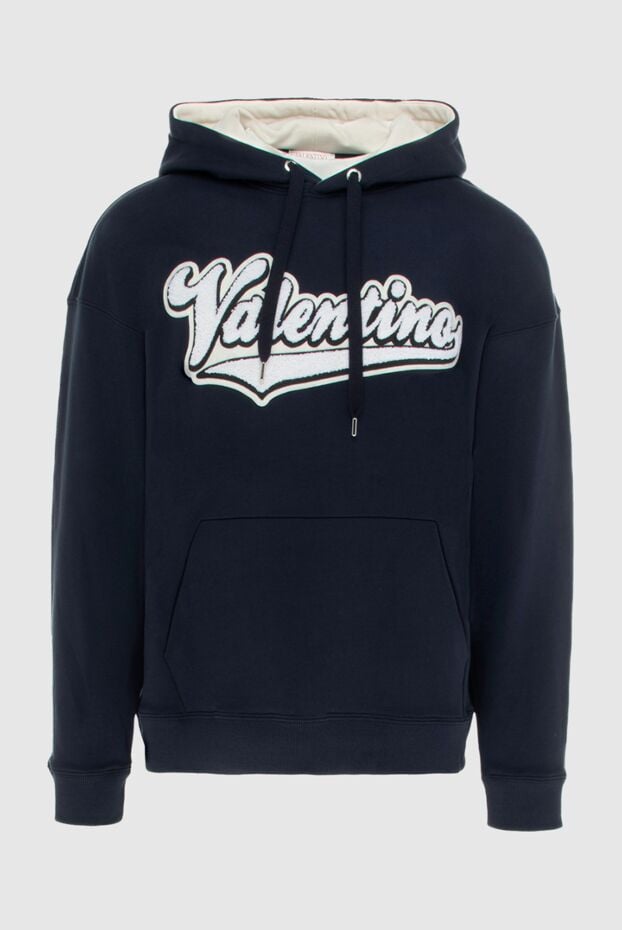 Valentino dark blue cotton hoodie with oversized vintage logo (markdown) 195702 - photo 1