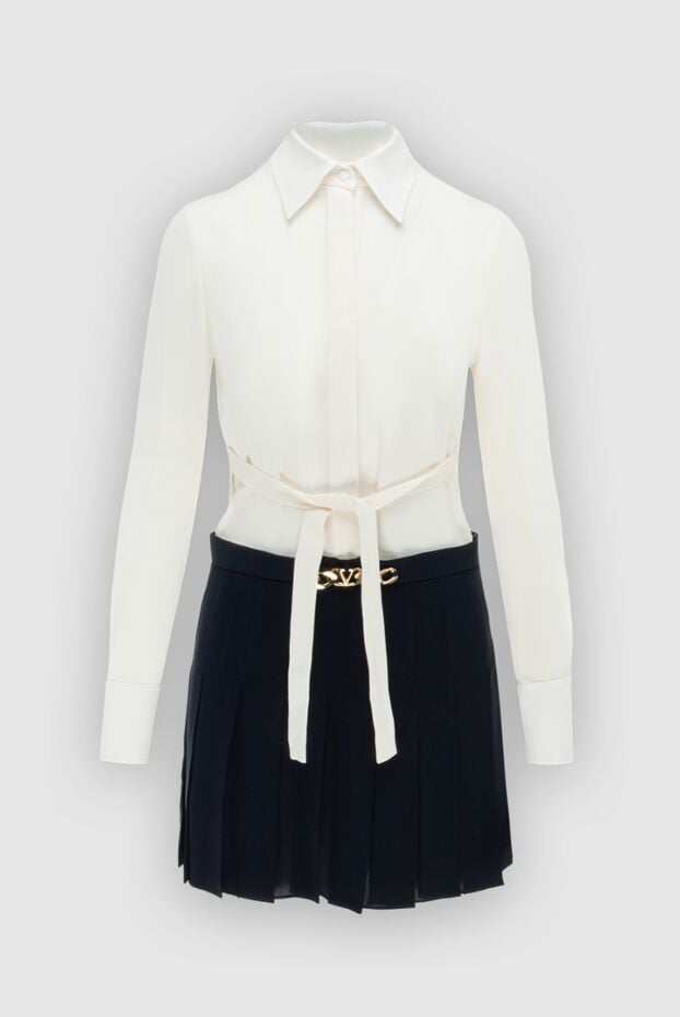Valentino silk dress with the effect of a white shirt and dark skirt combination women's 171636 - photo 1