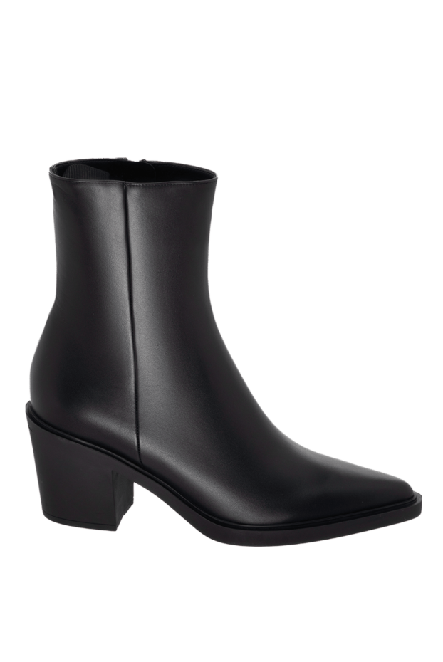 Gianvito Rossi black leather boots with stable heel and pointed toe women's 171668 - photo 1