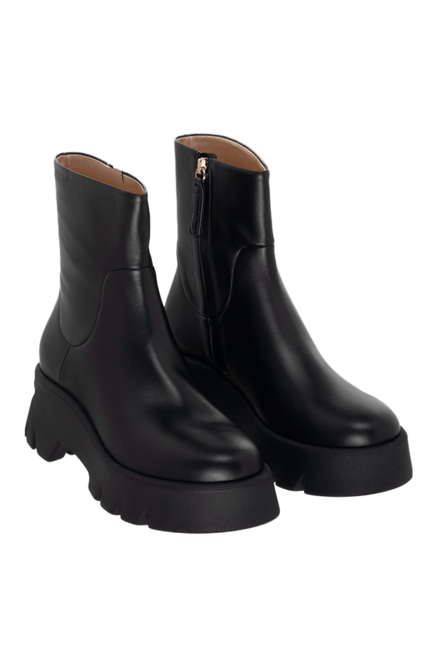 Gianvito Rossi black leather boots with chunky lug sole women's 171671 - photo 3