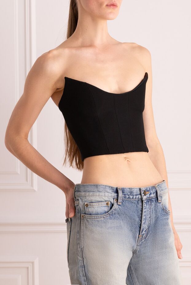 Monot black strapless corset top with shaped neckline 171672 - photo 3