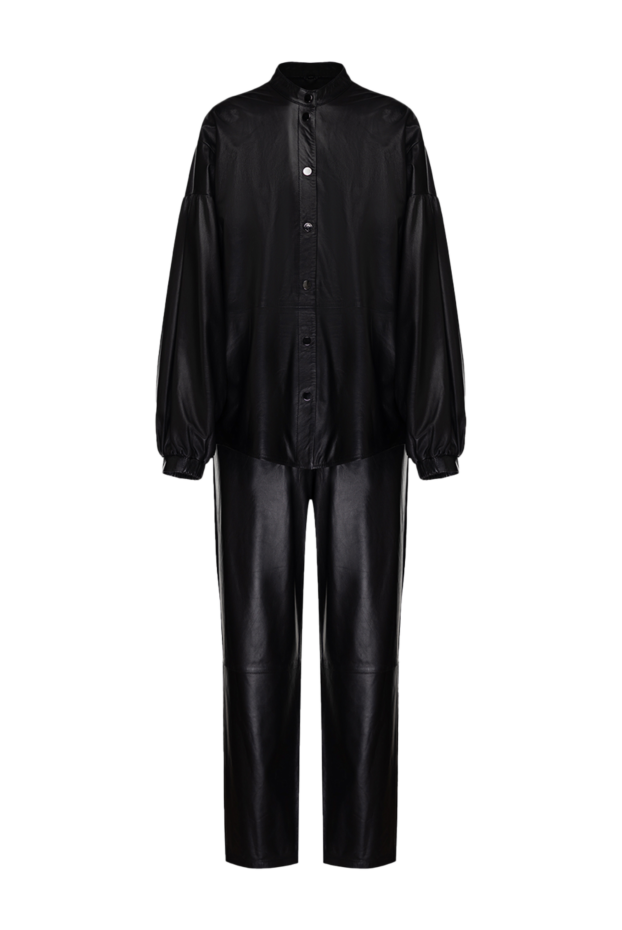 Fleur de Paris woman black leather trouser suit for woman buy with prices and photos 171697 - photo 1