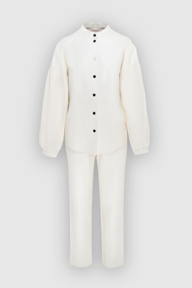 Fleur de Paris white leather pantsuit for women 171698 - photo 1
