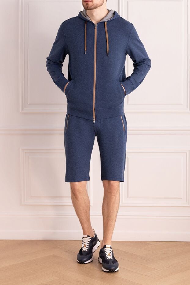 Barba Napoli sports suit with shorts blue for men 171700 - photo 2