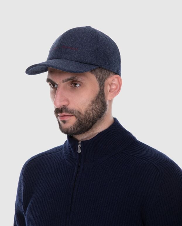 A classic baseball cap made of thick wool with a curved brim. - photo 2