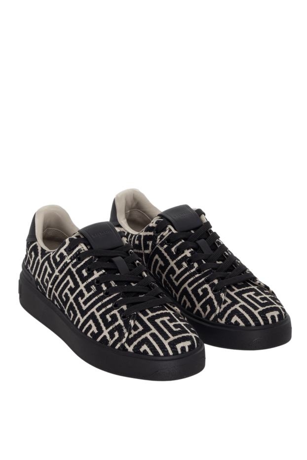 Balmain beige men's textile snickers 171750 - photo 2