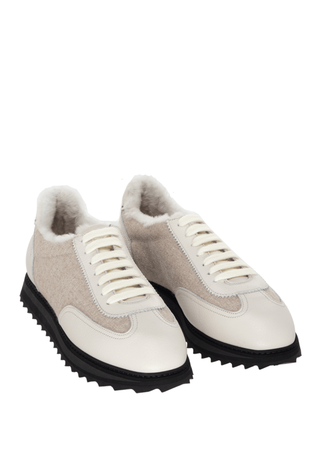 Doucal`s beige men's snickers 171759 - photo 3