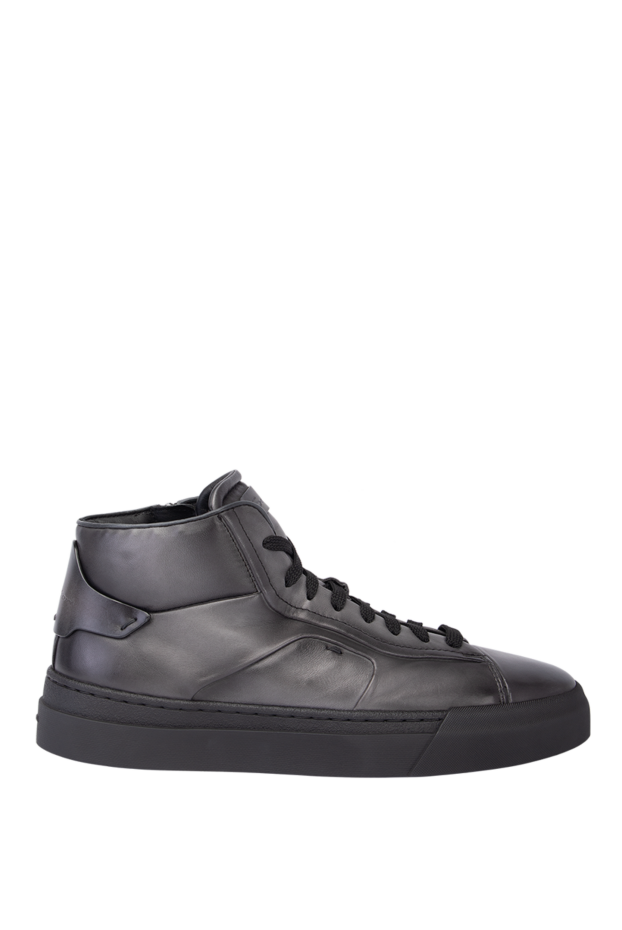 Santoni gray leather sneakers for men 171777 - photo 1