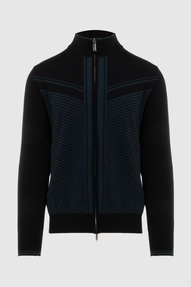 Zilli black wool and silk cardigan for men 171787 - photo 1