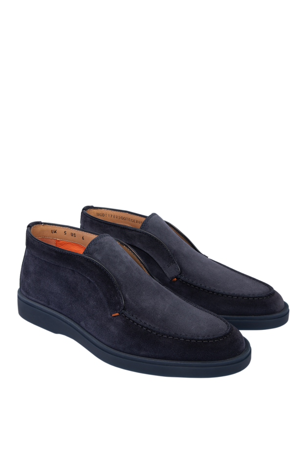 Santoni blue nubuck loafers for men 171790 - photo 3