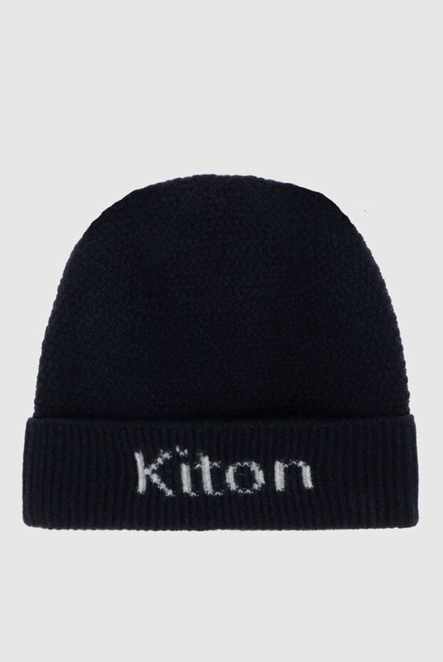 Kiton cashmere hat in dark blue with contrasting embroidery 171827 - photo 1