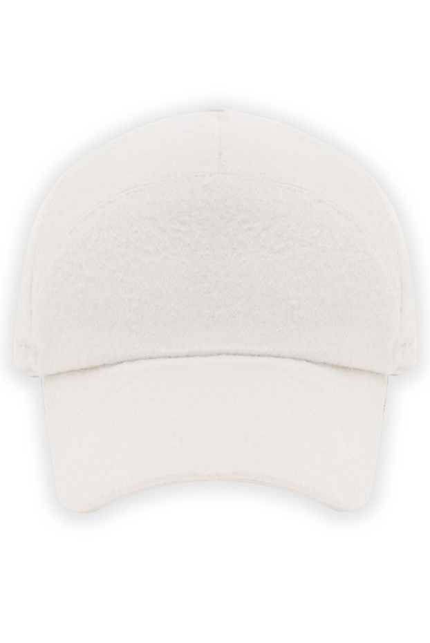 Kiton white cashmere cap with embossed seam on front panel for men 171832 - photo 1