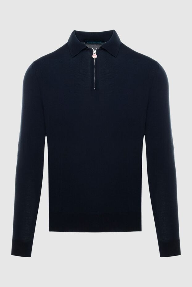 Kiton long sleeve wool polo shirt purple mens long sleeve 171838 - photo 1