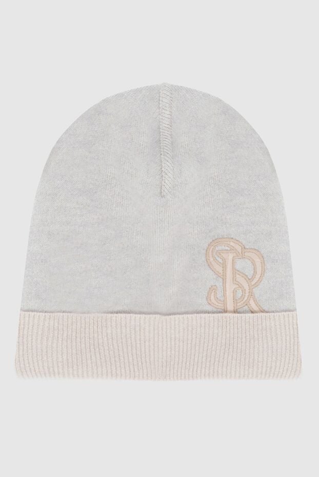 Stefano Ricci light beige cashmere and silk hat with monogram 171852 - photo 1