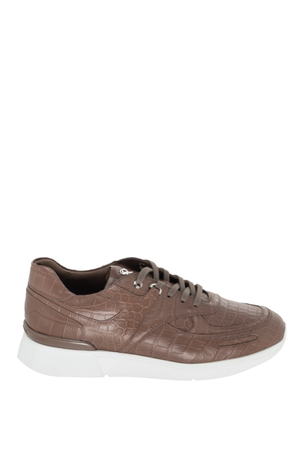 Stefano Ricci crocodile leather sneakers brown for men 171858 - photo 1