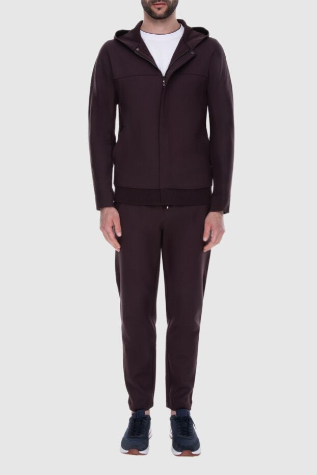 Loro Piana man men's sports suit made of wool and elastane, burgundy buy with prices and photos 171870 - photo 2