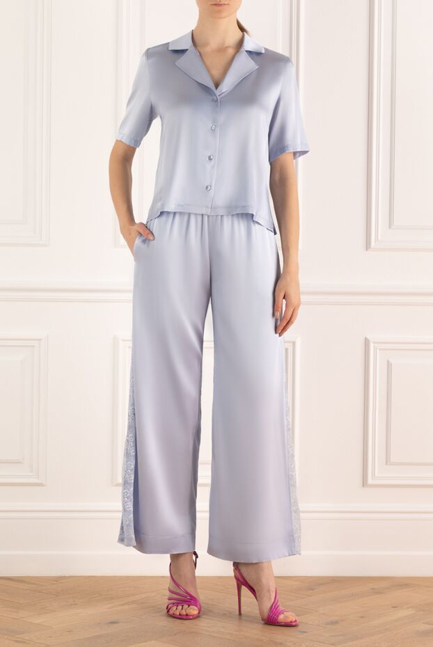 Max&Moi women's blue silk and elastane walking suit 171889 - photo 2