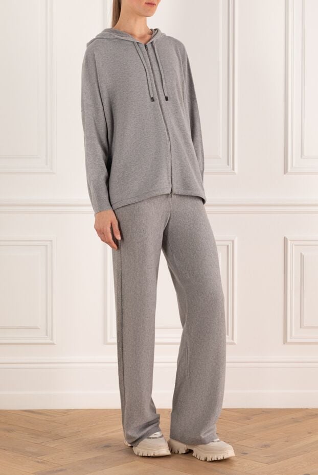 Peserico women's loose-fitting tracksuit in gray 171902 - photo 3