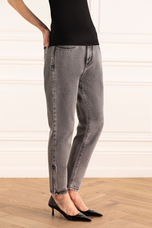 Jacob Cohen gray women's jeans with side zippers 171937 - photo 3