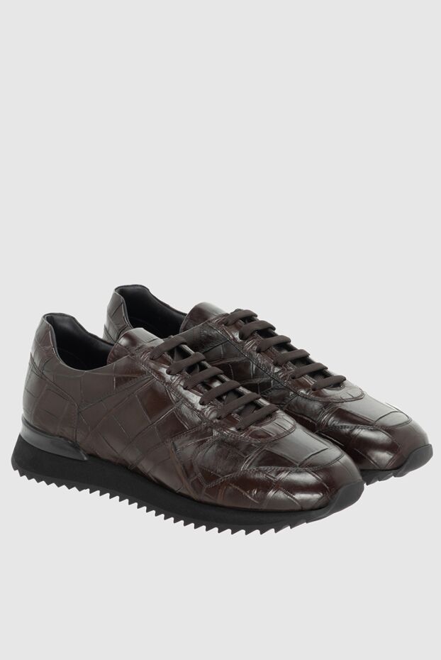 Cesare di Napoli exclusive men's sneakers made of alligator leather with a spectacular glossy shine 171938 - photo 3