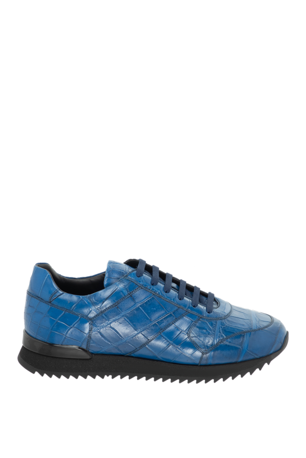 Cesare di Napoli мужские кроссовки из кожи аллигатора синие мужские купить с ценами и фото 171939 - фото 1