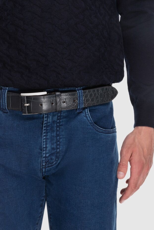 Cesare di Napoli man brown crocodile leather belt for men buy with prices and photos 171945 - photo 2