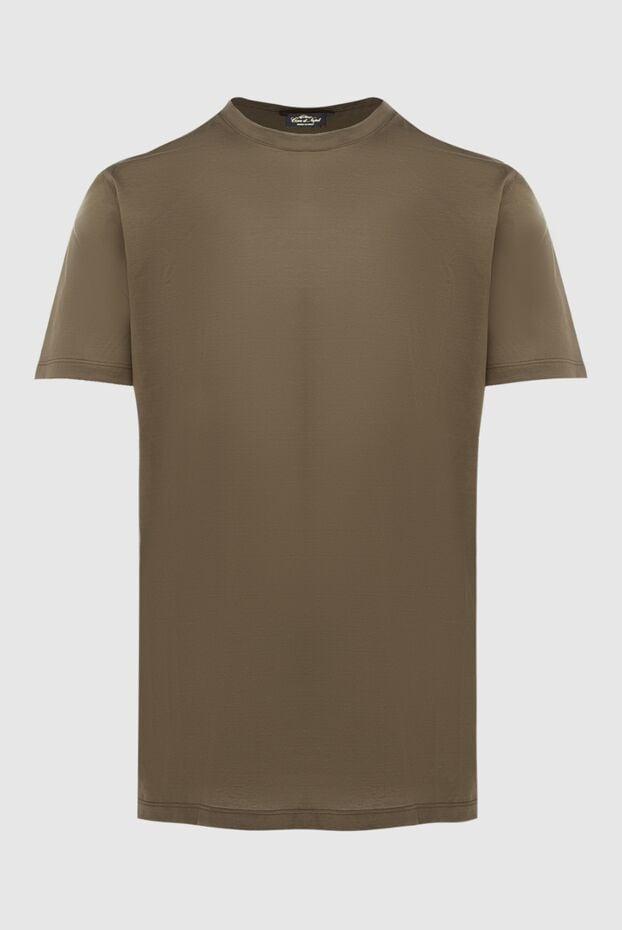 Cesare di Napoli man brown cotton and elastane t-shirt for men buy with prices and photos 171946 - photo 1