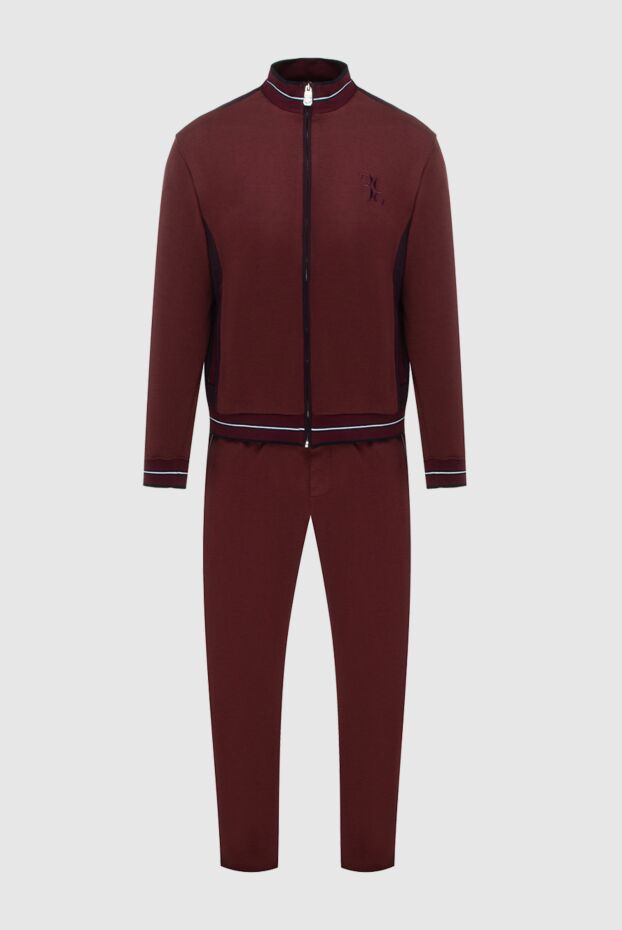 Billionaire man men's sports suit made of silk and cotton, burgundy buy with prices and photos 171954 - photo 1