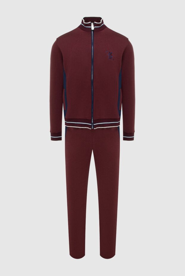 Billionaire man men's sports suit made of silk and cotton, burgundy buy with prices and photos 171956 - photo 1