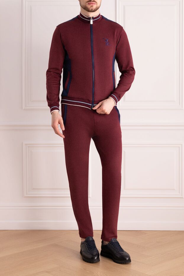 Billionaire man men's sports suit made of silk and cotton, burgundy buy with prices and photos 171956 - photo 2