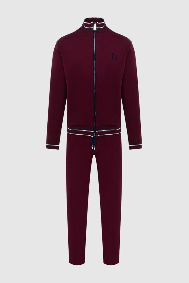 Billionaire man men's sports suit made of silk and cotton, burgundy buy with prices and photos 171957 - photo 1
