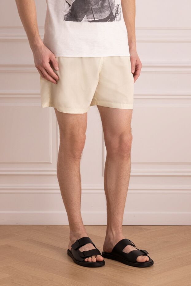 Gran Sasso white drawstring beach shorts men's 171995 - photo 3