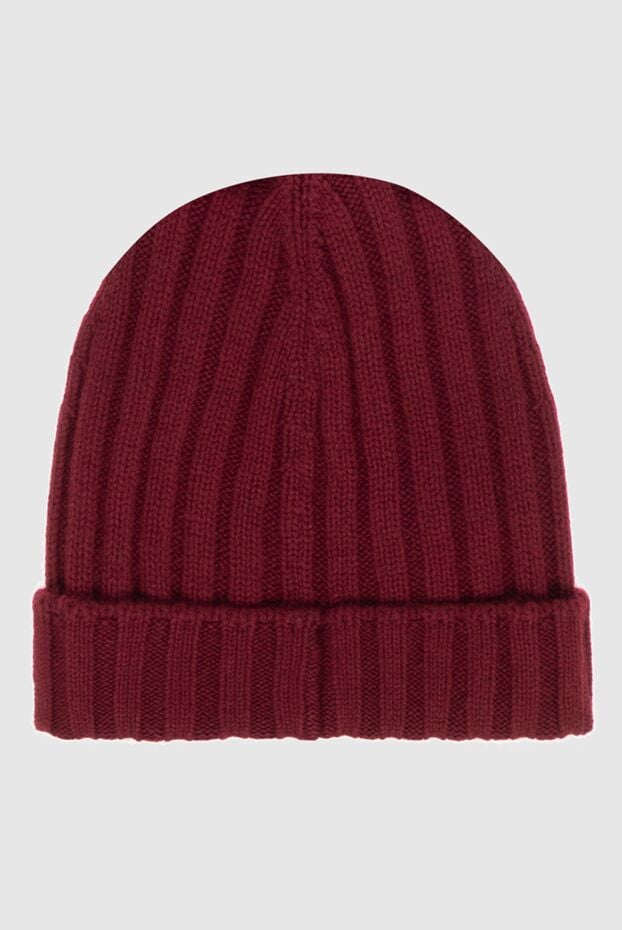 Gran Sasso men's burgundy ribbed wool and cashmere hat 172002 - photo 3