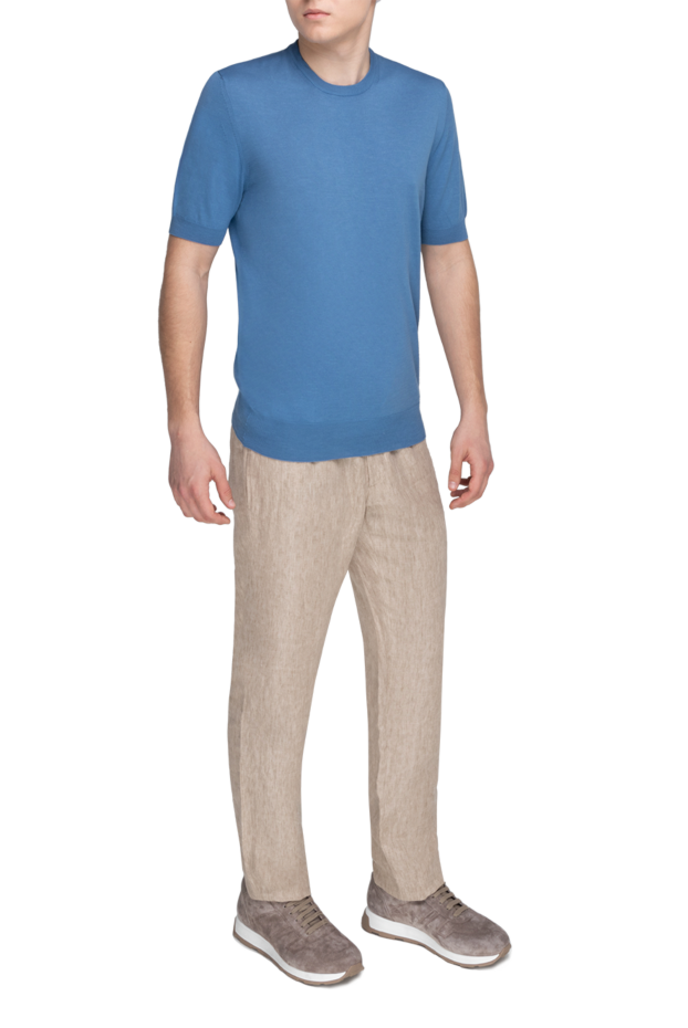 Gran Sasso blue cotton jumper for men 172053 - photo 2