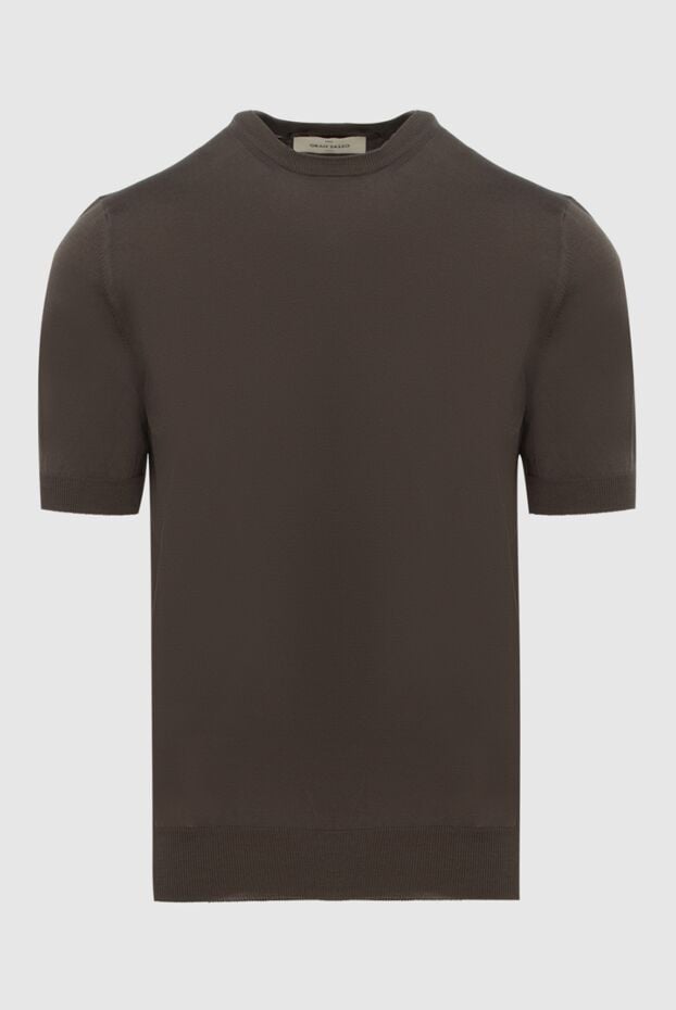 Gran Sasso brown cotton jumper with short sleeves and elasticated hem (markdown) 197032 - photo 1