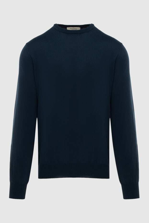 Gran Sasso blue cotton long sleeve jumper for men 172060 - photo 1