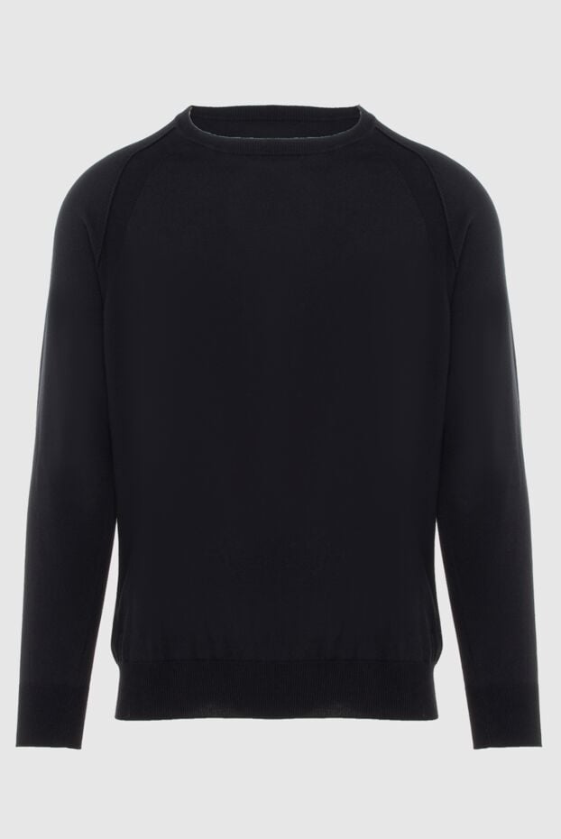 Gran Sasso black cotton sweater with raglan sleeves men's 172063 - photo 1