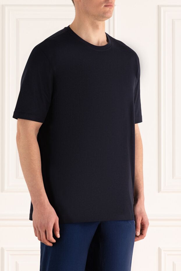 Gran Sasso basic blue cotton t-shirt men's 172065 - photo 3