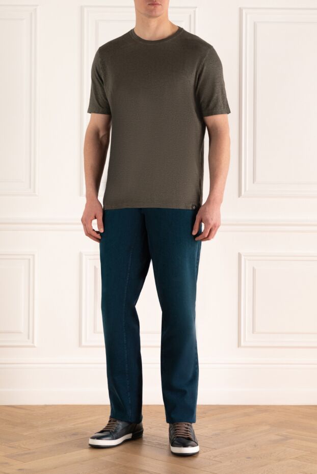 Gran Sasso linen green t-shirt for men 172066 - photo 2