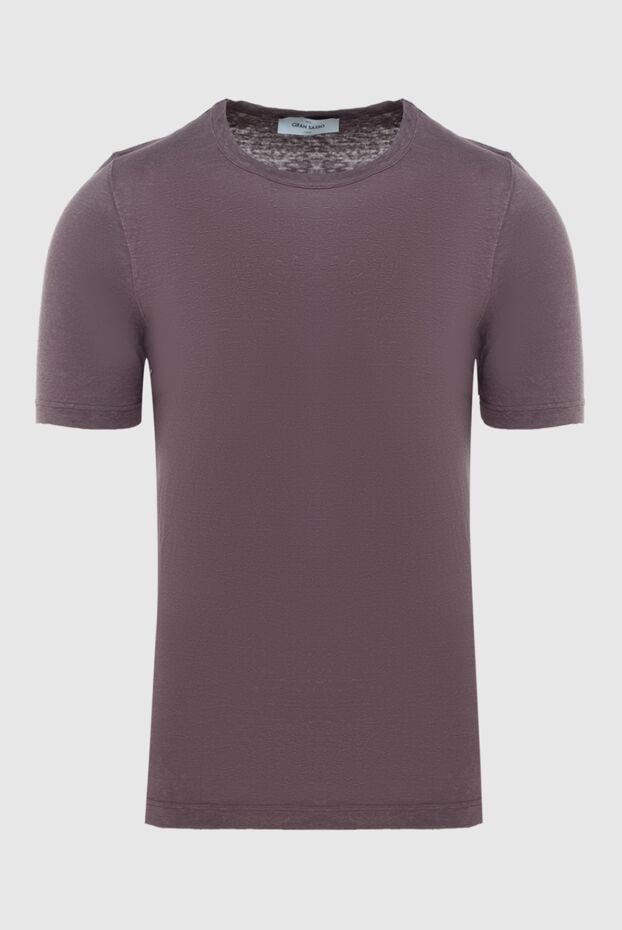Gran Sasso men's lilac linen knit t-shirt (markdown) 196509 - photo 1