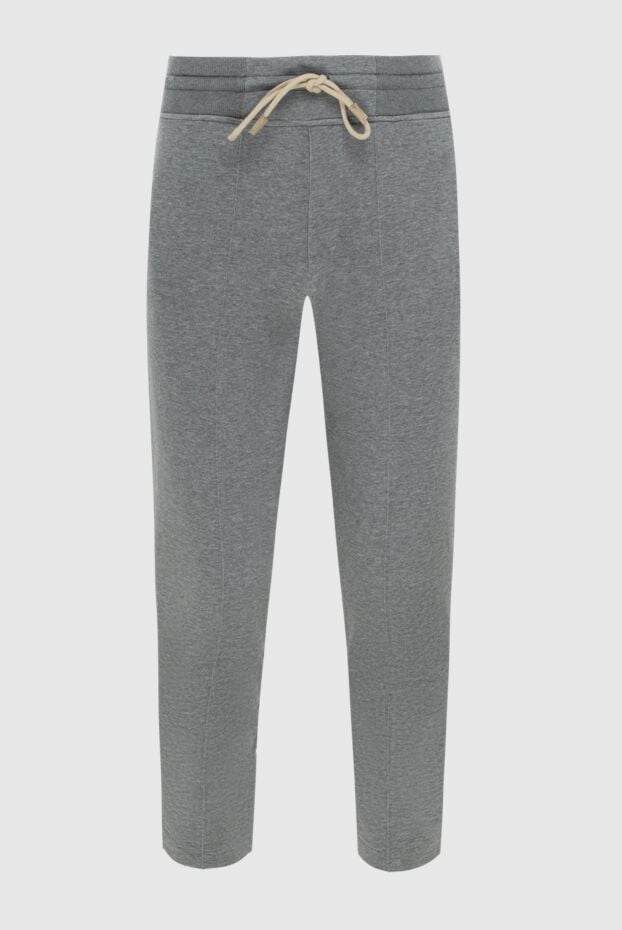Gray cotton sports pants for men - photo 1