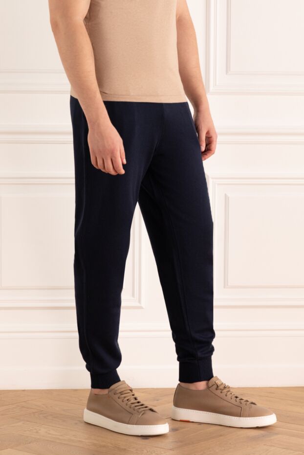 Gran Sasso sports cotton blue pants for men 172098 - photo 3