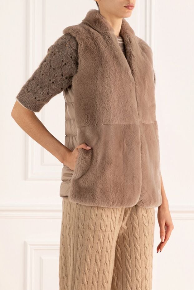 Peserico women's vest made of natural fur and leather 172132 - photo 3